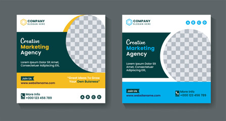 Corporate social media post template