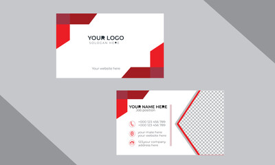 Modern presentation card with Clean Business Card Template.	
