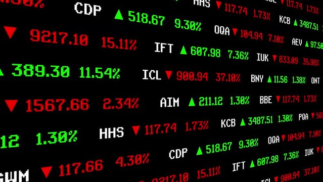 The stock market numbers are running.