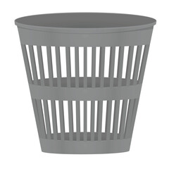 Grey waste bin. vector illustration
