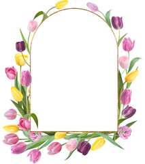 Obraz na płótnie Canvas tulip flowers frame