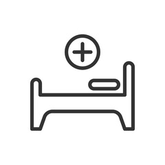 Medical Bed Icon - Hospital Bed Icon