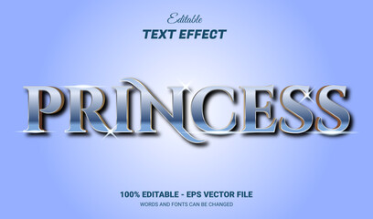 Princess 3d editable text effect © Riskidesign