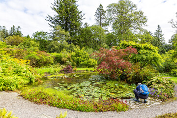 Beautiful view of the gardens of Armadale Castle, in the Isle of Skye
