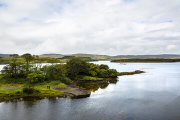 Fototapeta na wymiar Wonderful natural landscape of the coast of the Isle of Skye
