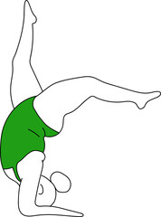 Plus size fitness girl practicing yoga