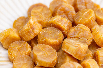 A bunch of dried conpoy