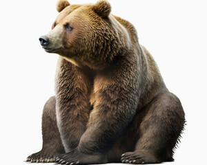 Obraz premium Illustration of Bear isolated on white background. Generative AI
