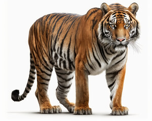 Obraz premium Illustration of Tiger isolated on white background. Generative AI