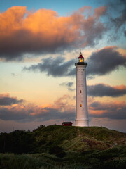 lighthouse at sunset