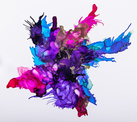 Mix of colorful paint