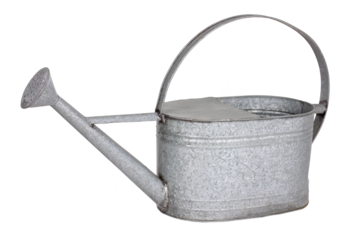 Zinc watering can, transparent background