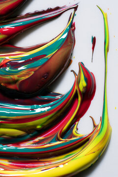 Mix of colorful paint