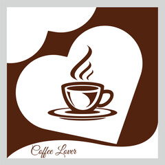 Coffee shop social media post banner design template 