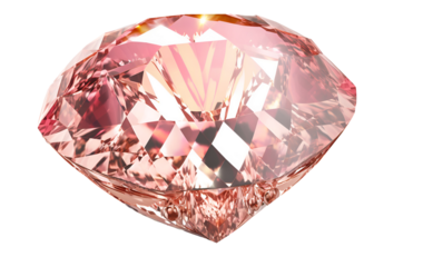 heart shaped diamond on transparent background