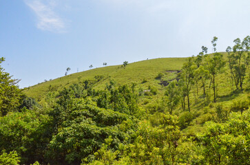 Kuduremukh mountain range peaks, India