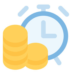 time is money icon for illustration