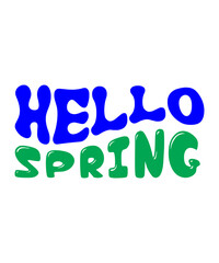 Hello Spring Retro SVG