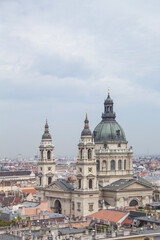 Fototapeta na wymiar Beautiful view of the Basilica of Saint Stephen and the historic center of Budapest, Hungary