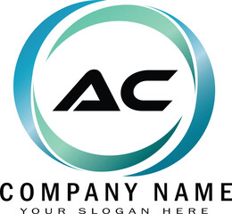 AC company linked letter logo