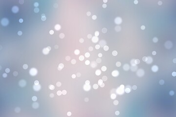 pastel background frozen with snow flakes and bokeh 