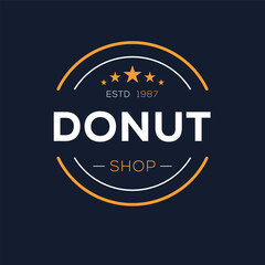 Fototapeta na wymiar Creative (Donut) shop design, vector illustration.