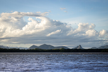 Wave-shaped clouds in the late afternoon on Caieiras Island