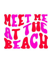 Meet Me At The Beach Retro SVG