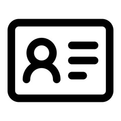 id card icon for illustration