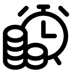 time is money icon for illustration