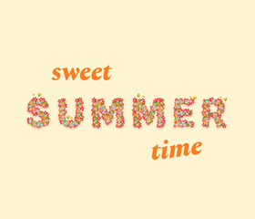 Vector Illustration Sweet Summer Time Flower Design
