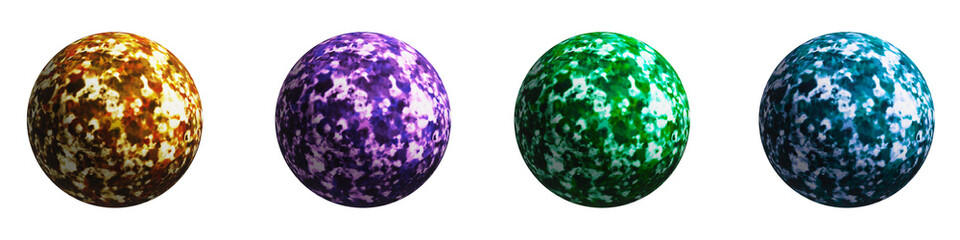 Set of Spheres Transparent PNG Set