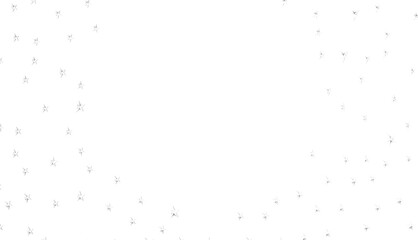 XMAS Stars - Holiday silver decoration, glitter frame isolated -