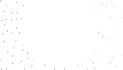 XMAS Stars - Holiday silver decoration, glitter frame isolated -