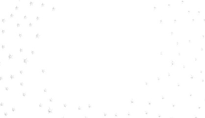 XMAS Stars - Holiday silver decoration, glitter frame isolated -