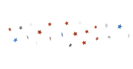 stars confetti on american independence day party