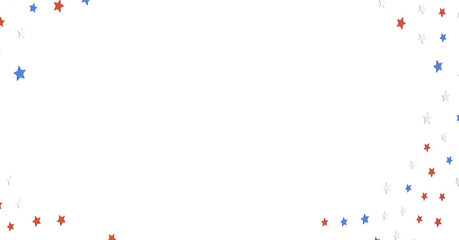 stars confetti on american independence day party