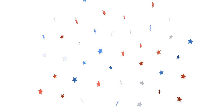 stars confetti on american independence day party