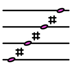 musical scale  illustration