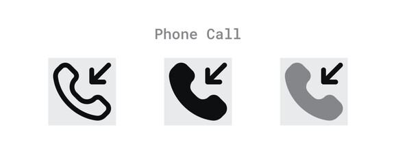 Incoming Phone Call Icons Sheet