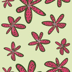 seamless pattern with decorative flowers 