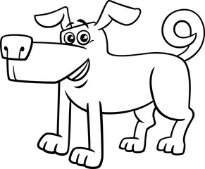 cartoon dog comic animal character coloring page