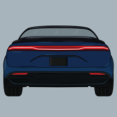 Obraz na płótnie Canvas Vector drawing of a car. EV Sports car. Air Sapphire. EPS File.