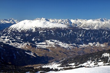 Valley under the Alpine peaks