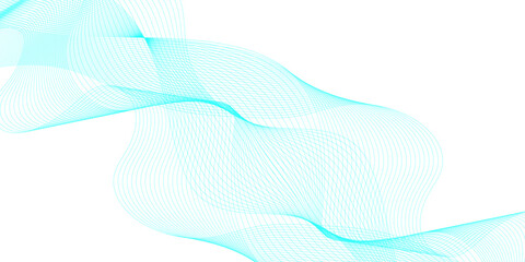 Abstract blue wave line on transparent background. Digital frequency track equalizer. 