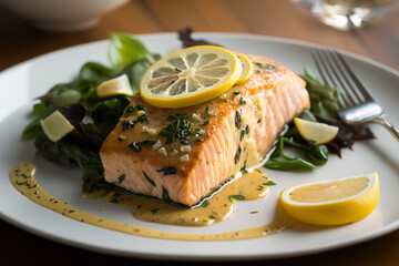 Lemon Garlic Baked Salmon - A Low Carb, High-Protein One-Pan Dish for Healthy Weight Loss