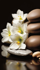 The perfect blend of calming decor, including meditation stones and aromatic lily flowers, makes this spa an oasis of tranquility and rejuvenation.