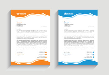modern corporate creative unique business letterhead design