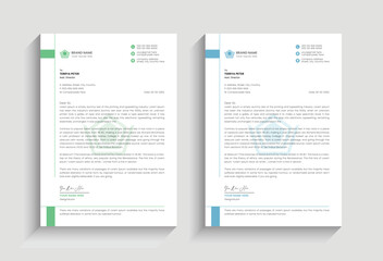 minimal simple creative clean flat business corporate letterhead template design