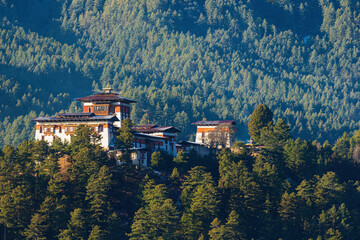 Bumthang Dzong monastery in the Kingdom of Bhutan.